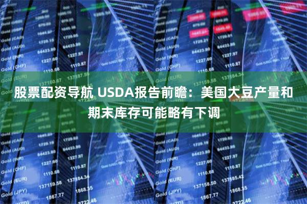 股票配资导航 USDA报告前瞻：美国大豆产量和期末库存可能略有下调