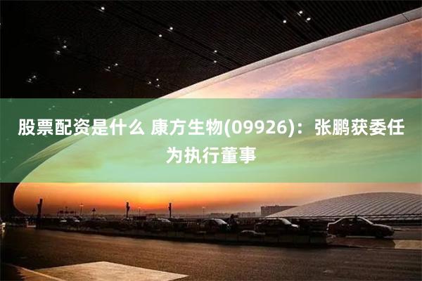 股票配资是什么 康方生物(09926)：张鹏获委任为执行董事