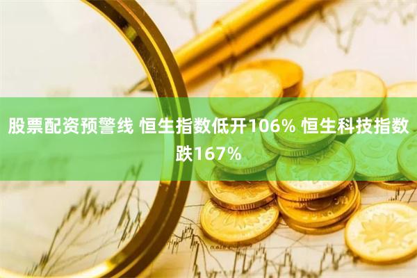 股票配资预警线 恒生指数低开106% 恒生科技指数跌167%