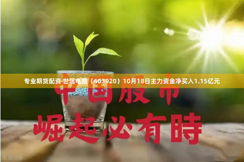 专业期货配资 世运电路（603920）10月18日主力资金净买入1.15亿元